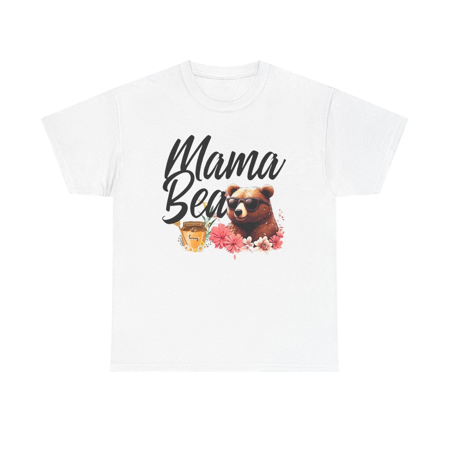 Mama Bear Unisex Heavy Cotton Tee, Cute Animal Shirt, Mother's Day Gift, Casual Everyday Wear, Gift for Mom, Birthday Present