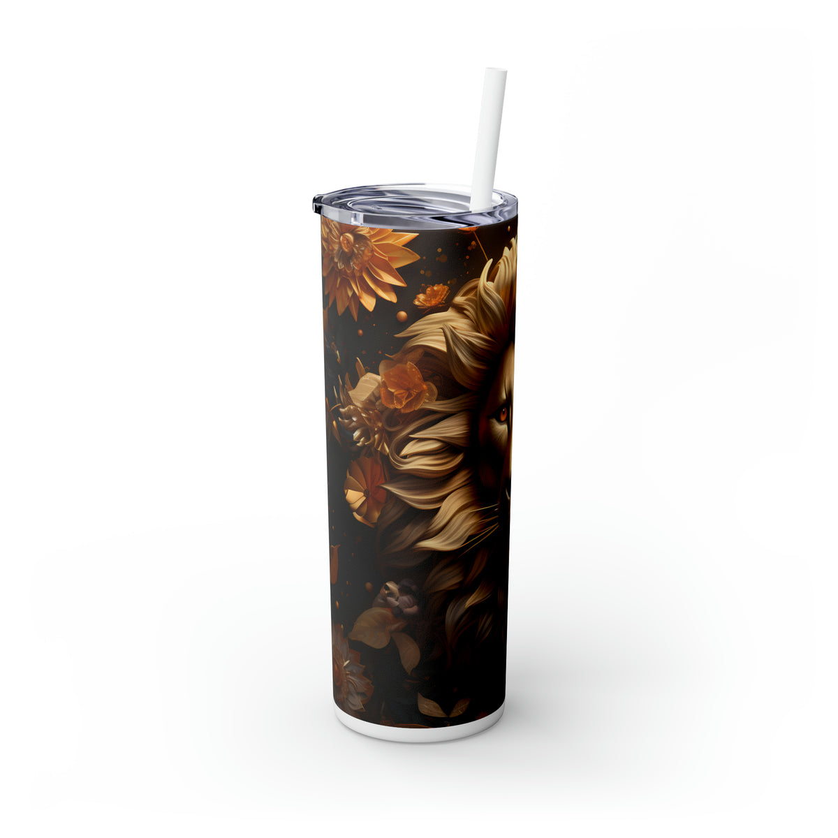 Skinny Tumbler with Straw, 20oz Zodiac Leo-2