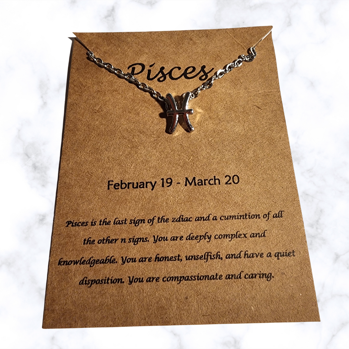 Pisces Zodiac Necklace