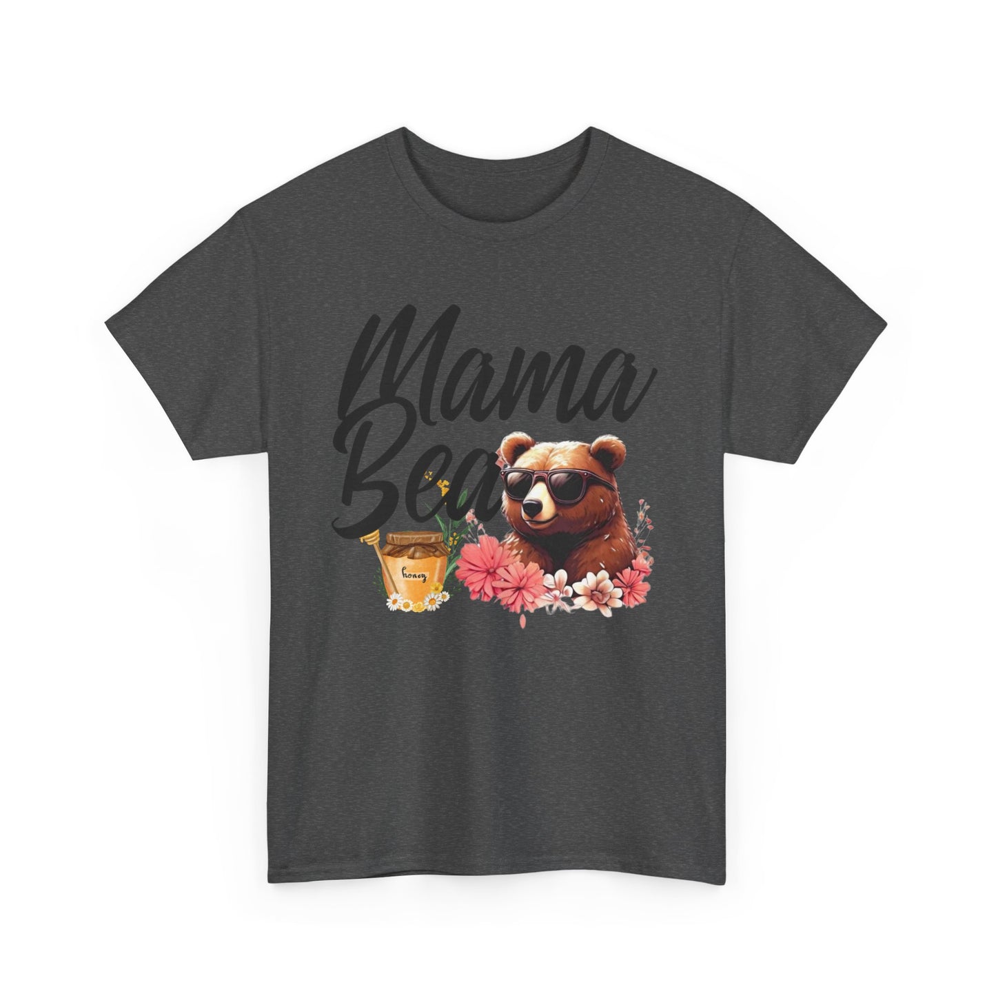 Mama Bear Unisex Heavy Cotton Tee, Cute Animal Shirt, Mother's Day Gift, Casual Everyday Wear, Gift for Mom, Birthday Present