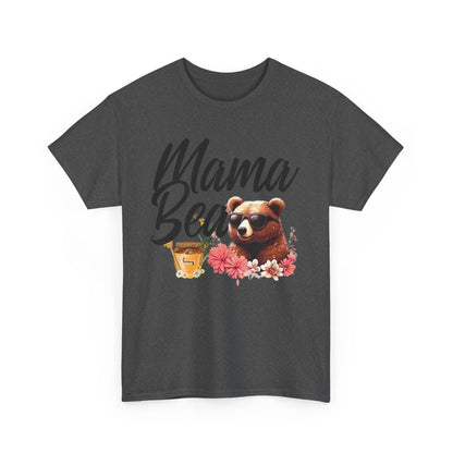 Mama Bear Unisex Heavy Cotton Tee, Cute Animal Shirt, Mother's Day Gift, Casual Everyday Wear, Gift for Mom, Birthday Present