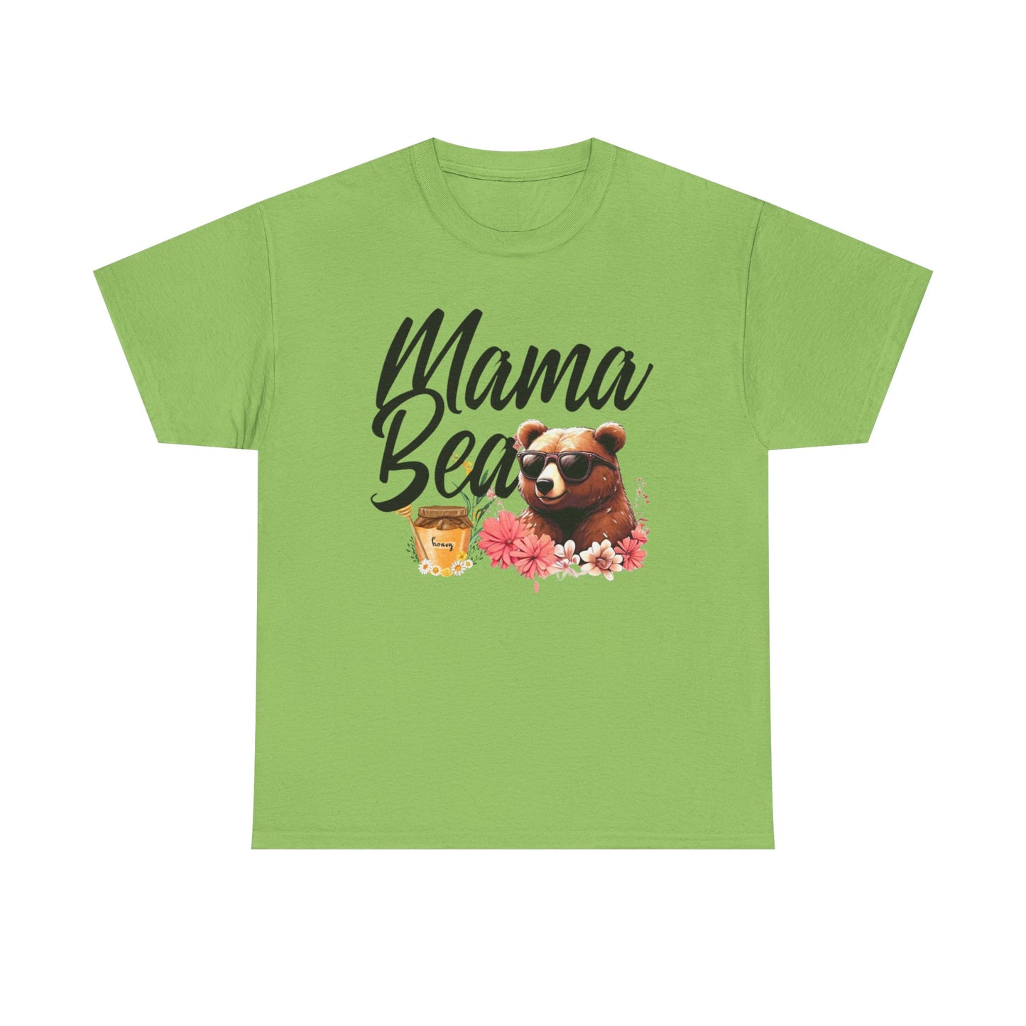 Mama Bear Unisex Heavy Cotton Tee, Cute Animal Shirt, Mother's Day Gift, Casual Everyday Wear, Gift for Mom, Birthday Present