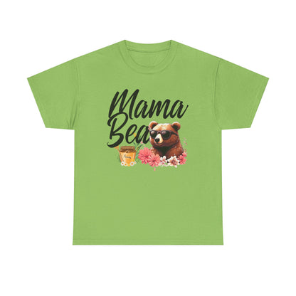 Mama Bear Unisex Heavy Cotton Tee, Cute Animal Shirt, Mother's Day Gift, Casual Everyday Wear, Gift for Mom, Birthday Present