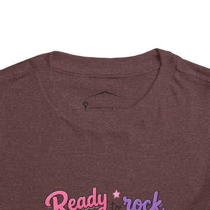Ready to Rock Pre-K Girl Toddler Tee — Back to School Cat Shirt