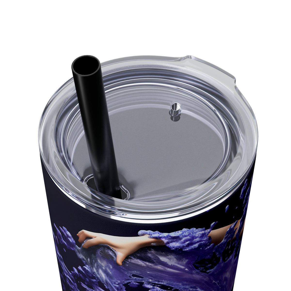 Skinny Tumbler with Straw, 20oz Zodiac Aquarius