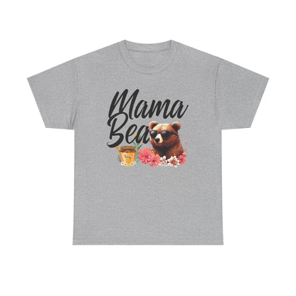Mama Bear Unisex Heavy Cotton Tee, Cute Animal Shirt, Mother's Day Gift, Casual Everyday Wear, Gift for Mom, Birthday Present