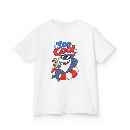 Kids Tee — 'Too Cool' Shark Summer Graphic
