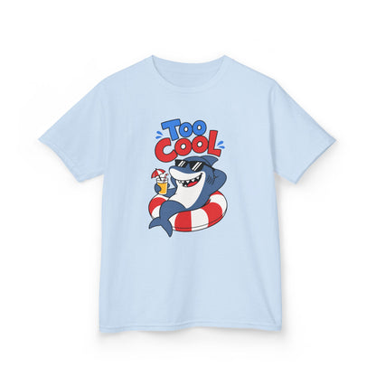 Kids Tee — 'Too Cool' Shark Summer Graphic