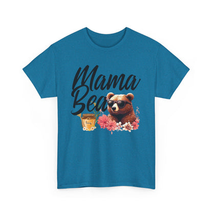 Mama Bear Unisex Heavy Cotton Tee, Cute Animal Shirt, Mother's Day Gift, Casual Everyday Wear, Gift for Mom, Birthday Present