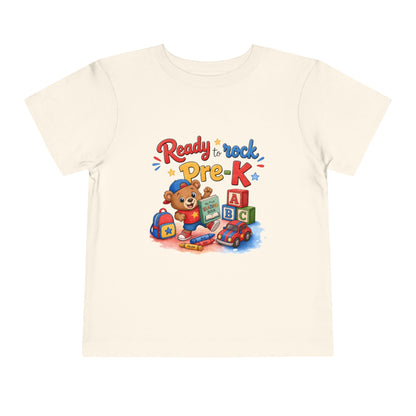 Ready to Rock Pre-K Toddler Tee — Back to School Bear Shirt