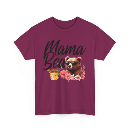 Mama Bear Unisex Heavy Cotton Tee, Cute Animal Shirt, Mother's Day Gift, Casual Everyday Wear, Gift for Mom, Birthday Present
