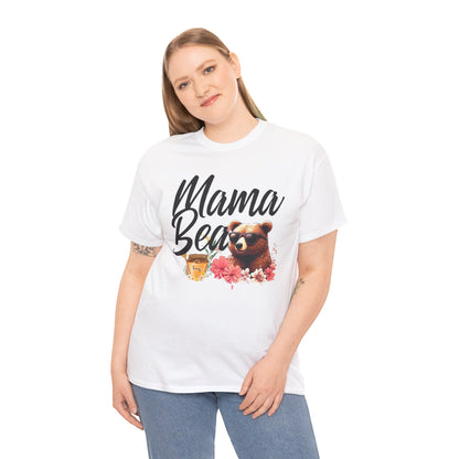 Mama Bear Unisex Heavy Cotton Tee, Cute Animal Shirt, Mother's Day Gift, Casual Everyday Wear, Gift for Mom, Birthday Present