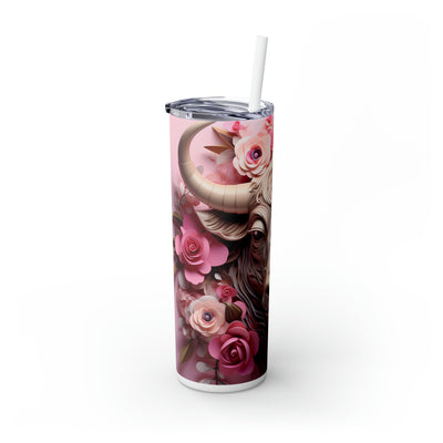 Skinny Tumbler with Straw, 20oz Zodiac Taurus