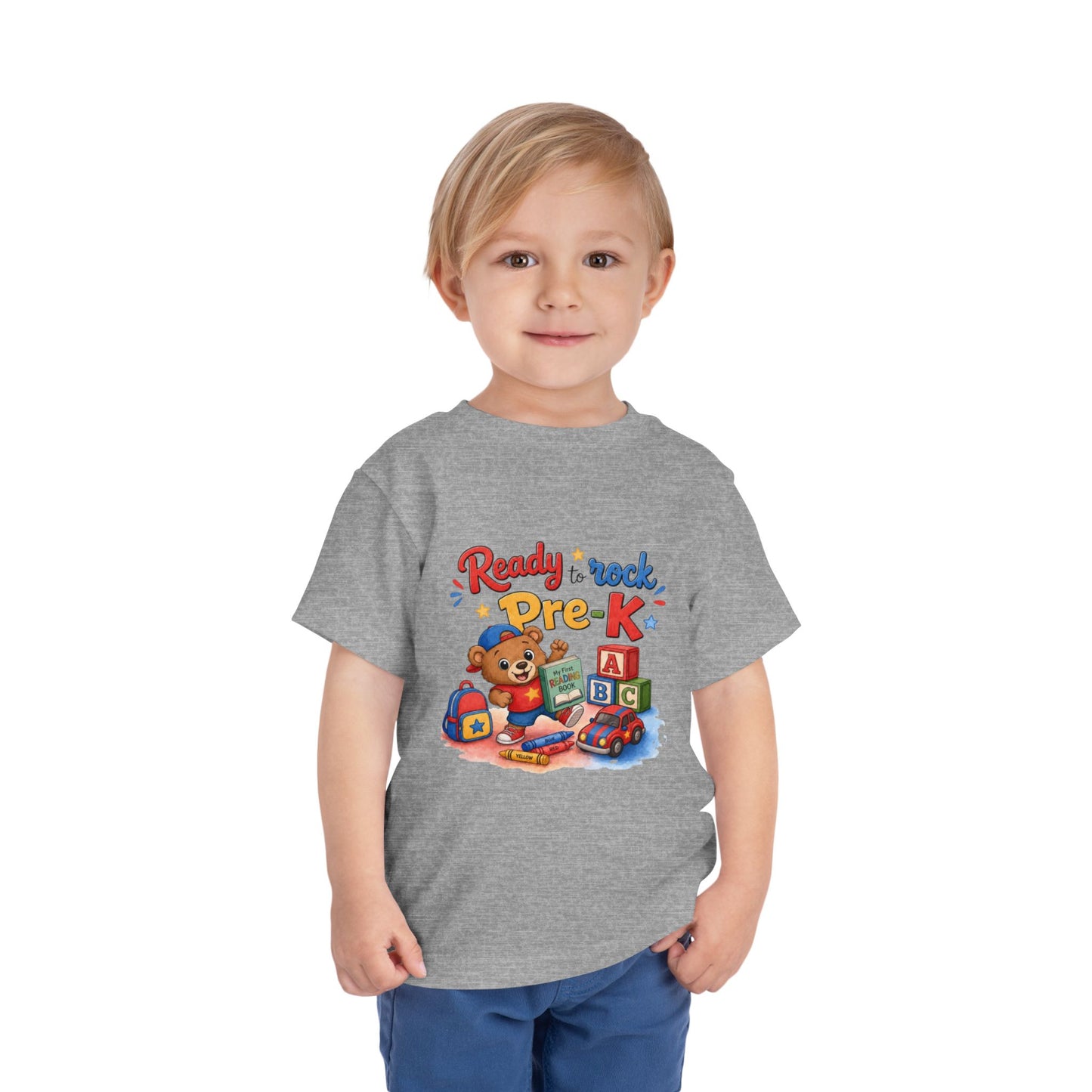 Ready to Rock Pre-K Toddler Tee — Back to School Bear Shirt
