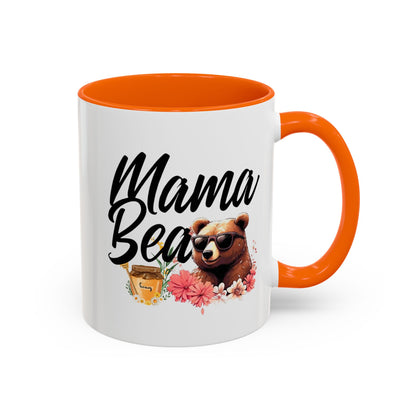 Mama Bear Accent Coffee Mug - Perfect Gift for Moms, 11 and 15oz