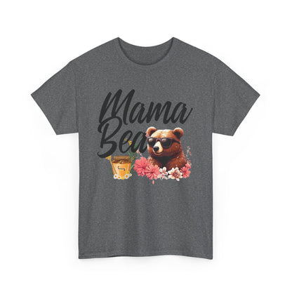 Mama Bear Unisex Heavy Cotton Tee, Cute Animal Shirt, Mother's Day Gift, Casual Everyday Wear, Gift for Mom, Birthday Present