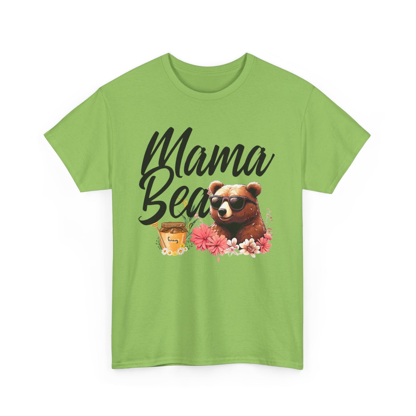 Mama Bear Unisex Heavy Cotton Tee, Cute Animal Shirt, Mother's Day Gift, Casual Everyday Wear, Gift for Mom, Birthday Present