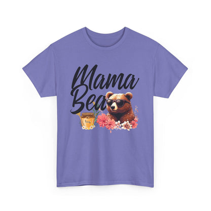 Mama Bear Unisex Heavy Cotton Tee, Cute Animal Shirt, Mother's Day Gift, Casual Everyday Wear, Gift for Mom, Birthday Present