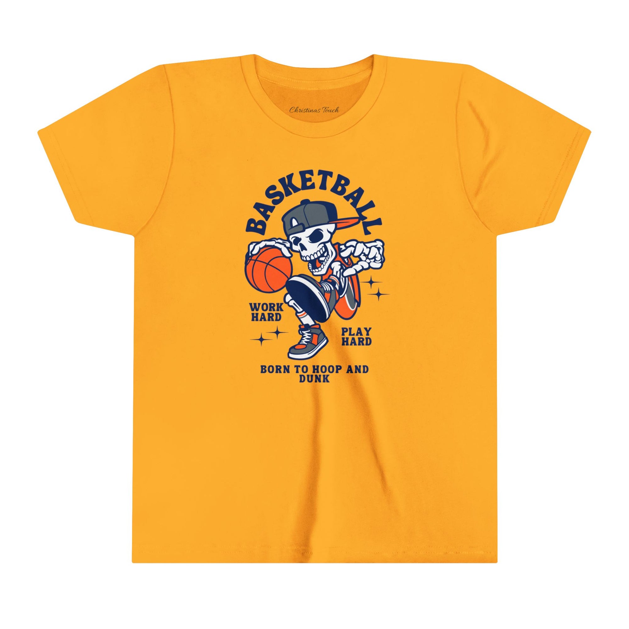 Cool Skeleton basketball kids tshirt