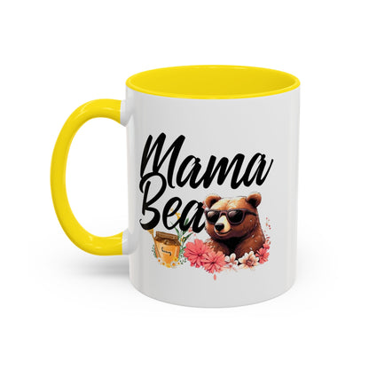 Mama Bear Accent Coffee Mug - Perfect Gift for Moms, 11 and 15oz