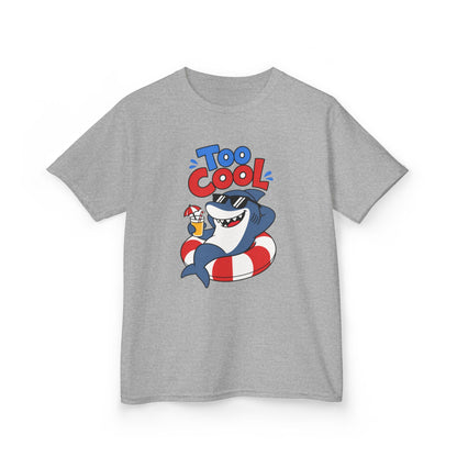 Kids Tee — 'Too Cool' Shark Summer Graphic