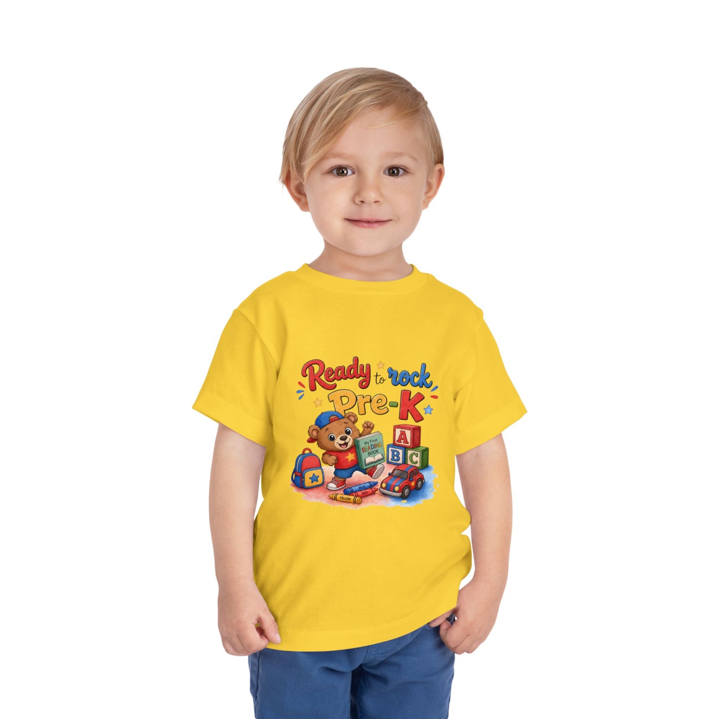 Ready to Rock Pre-K Toddler Tee — Back to School Bear Shirt