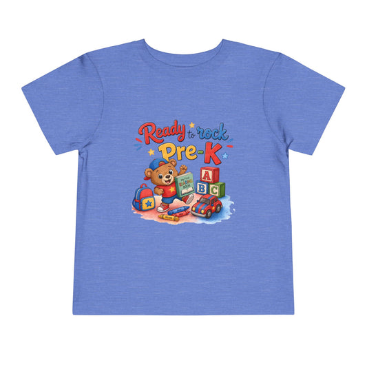 Ready to Rock Pre-K Toddler Tee — Back to School Bear Shirt