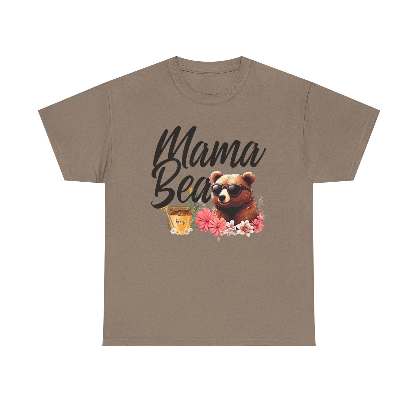 Mama Bear Unisex Heavy Cotton Tee, Cute Animal Shirt, Mother's Day Gift, Casual Everyday Wear, Gift for Mom, Birthday Present