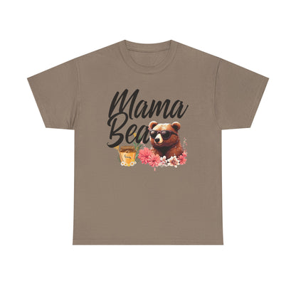 Mama Bear Unisex Heavy Cotton Tee, Cute Animal Shirt, Mother's Day Gift, Casual Everyday Wear, Gift for Mom, Birthday Present