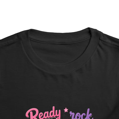 Ready to Rock Pre-K Girl Toddler Tee — Back to School Cat Shirt