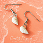 Mini white rounded seashell earrings