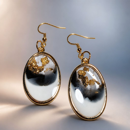 Gold Oval Earrings
