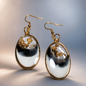 Gold Oval Earrings