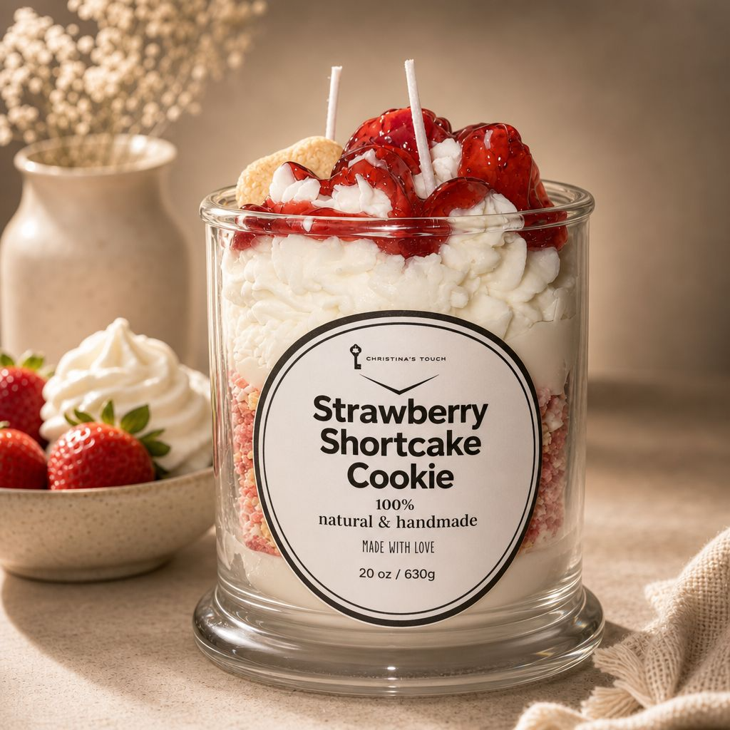 Strawberry Shortcake Cookie Candle