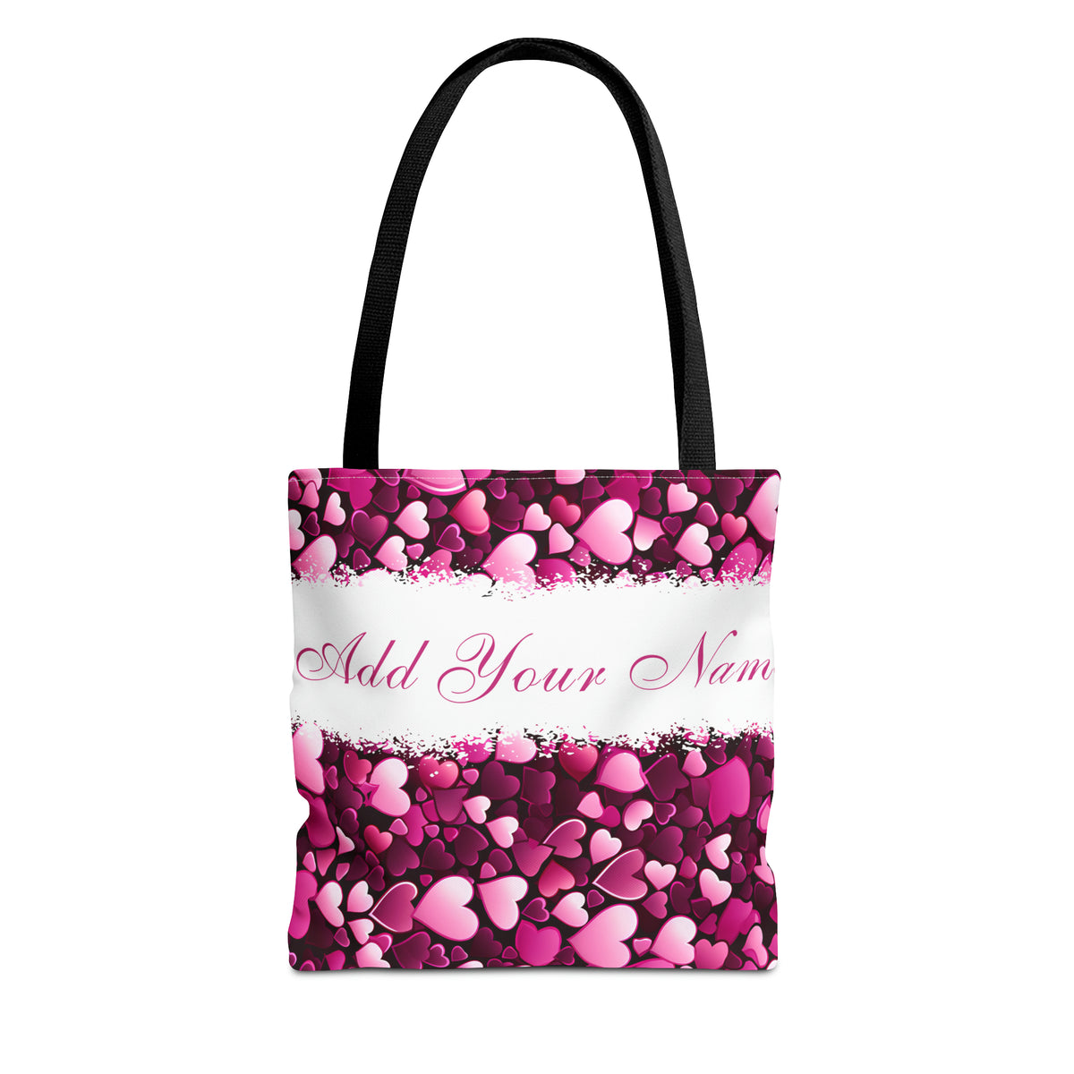 Tote Bag dark pink hearts