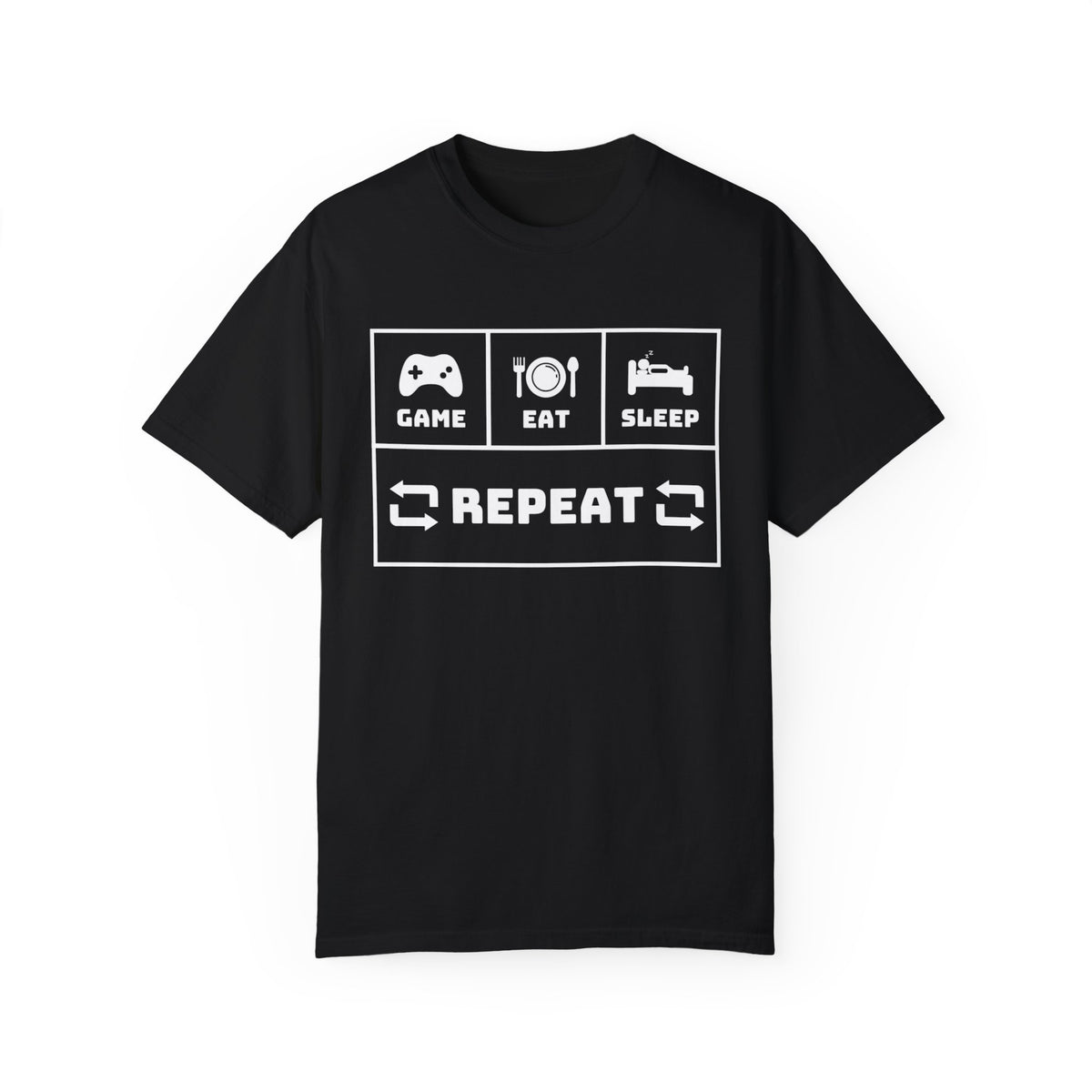 Gamer T -Shirt (Game,eat, sleep, repeat)