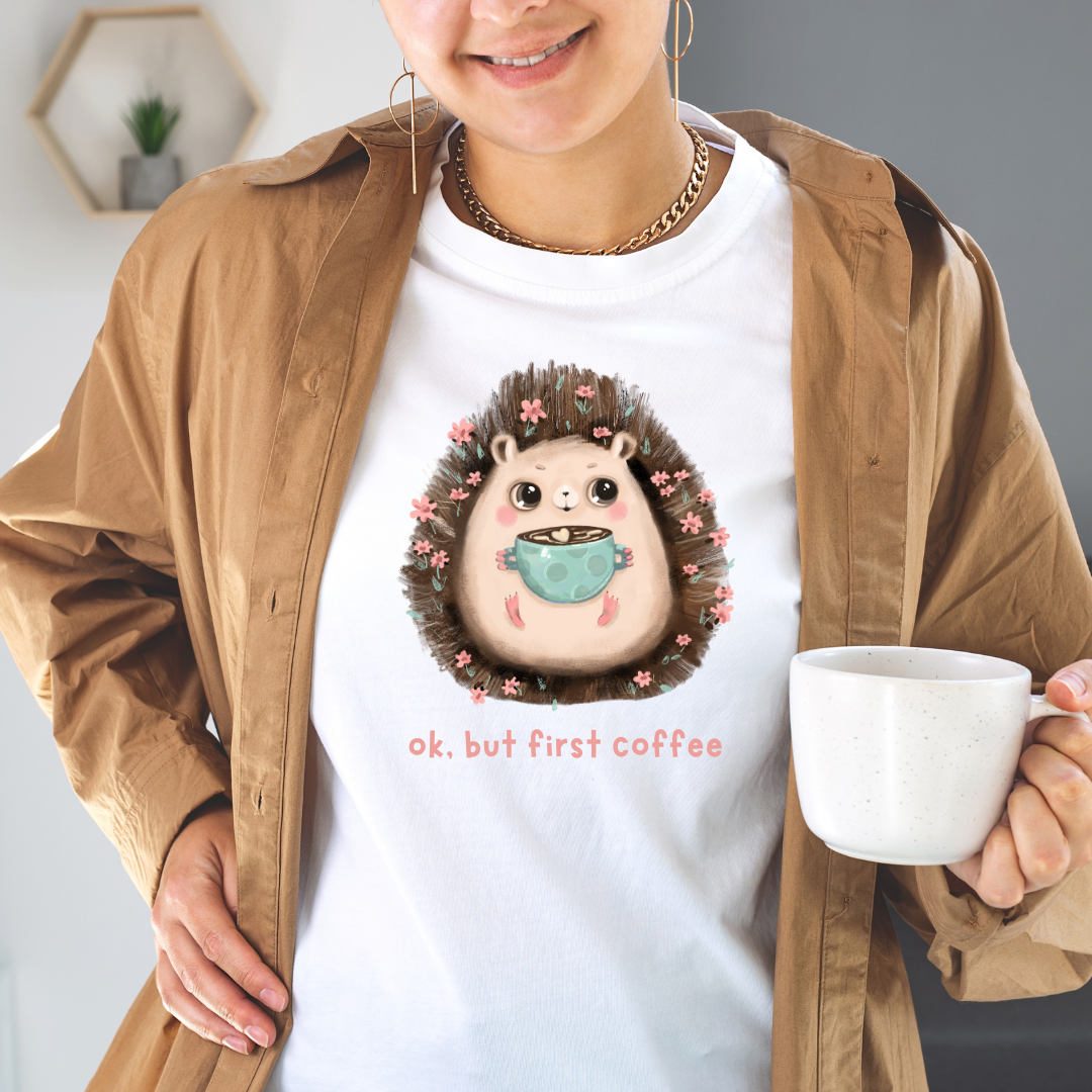 Tshirt Hedgehock coffee