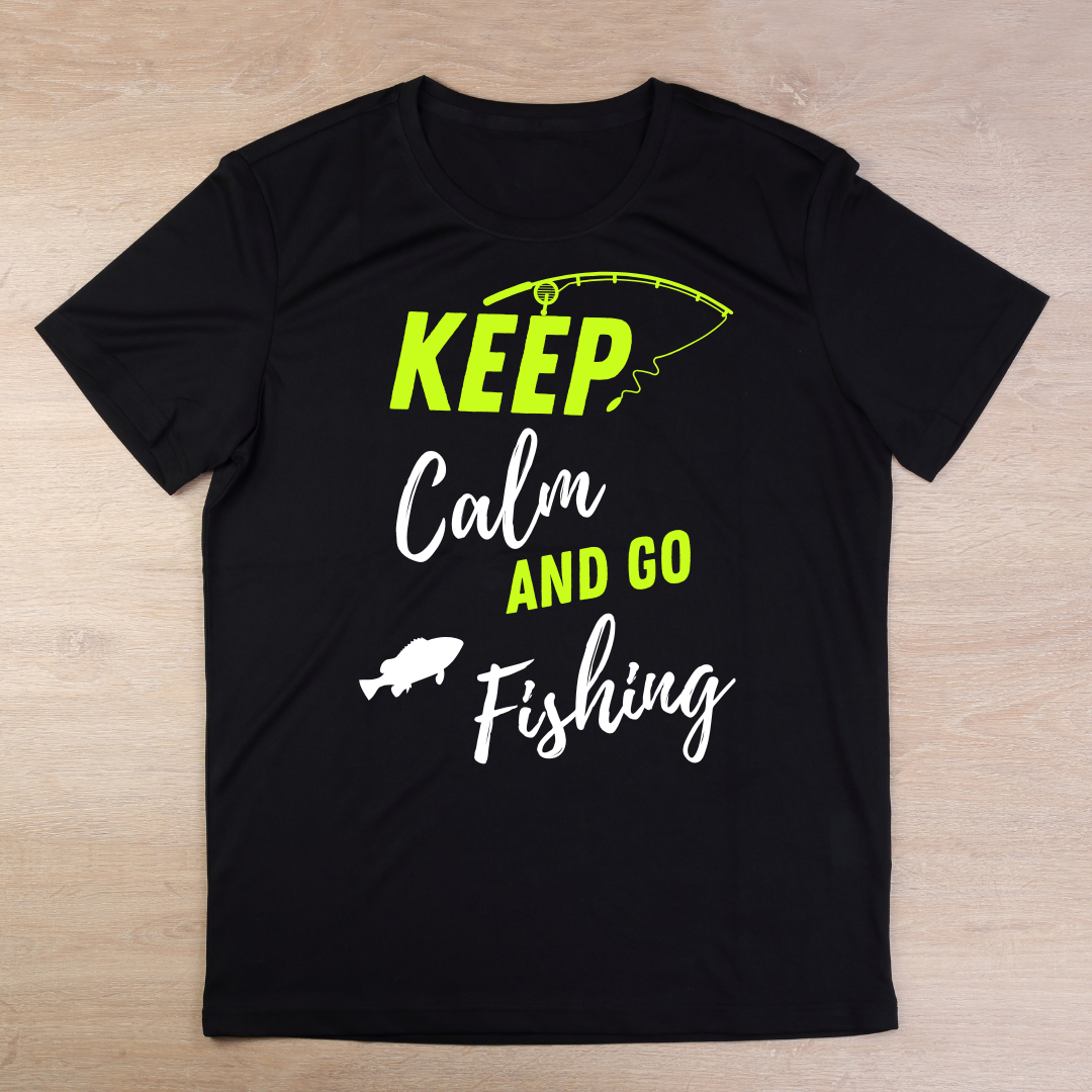 Tshirt keep calm go fishing