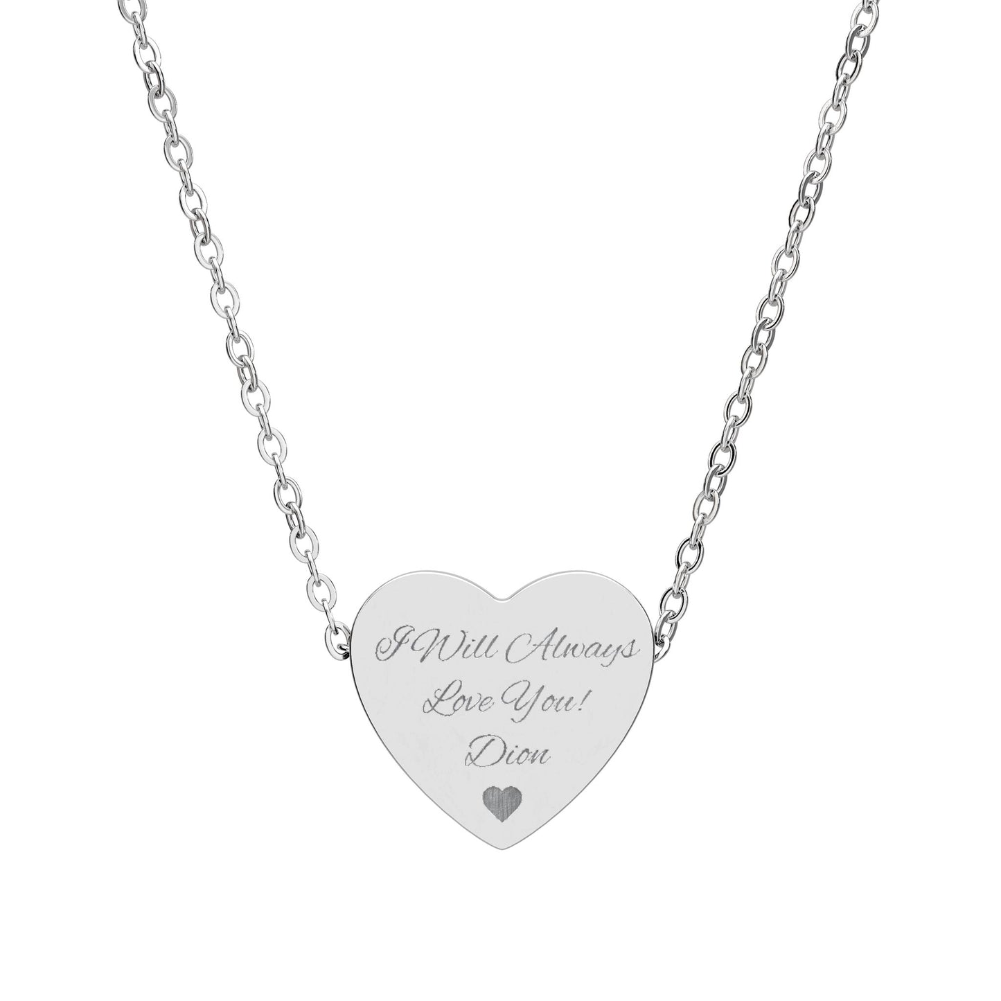 Engraved Heart Necklace