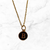 Small round initial letter necklace