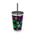 Weed leaf symbol Tumbler Cup with straw