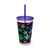 Weed leaf symbol Tumbler Cup with straw