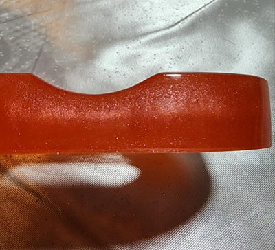 Red soap dish