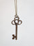 Gold club key necklace with letter