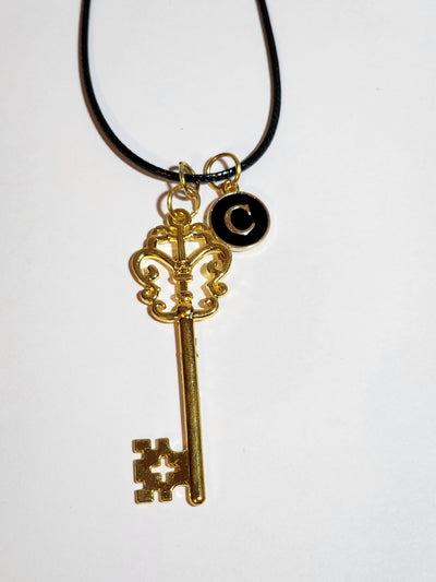 Elegant key necklace with letter