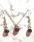 Birthstone necklace and earring set