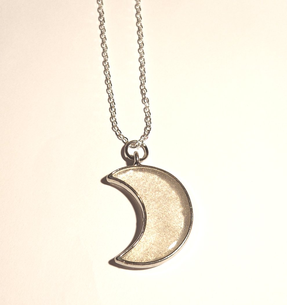 Glitter Moon Pendant