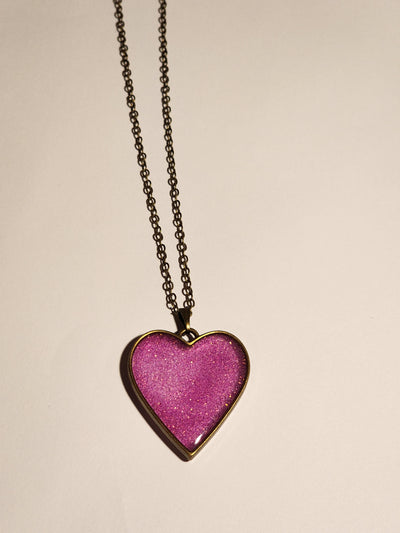 Light purple heart pendant