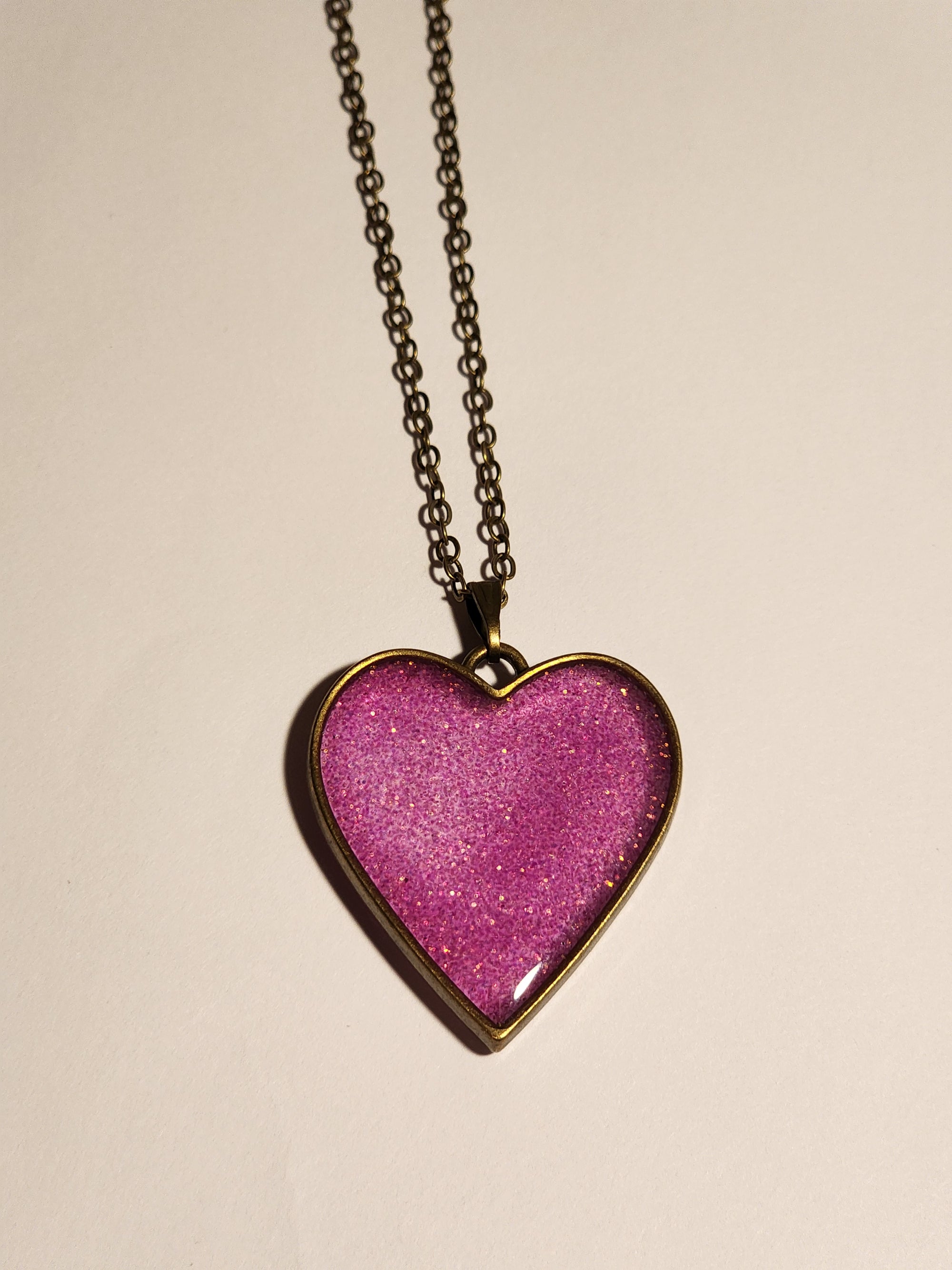 Light purple heart pendant
