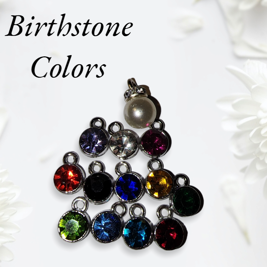 Birthstone necklace and earring set